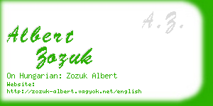 albert zozuk business card